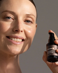 Woman with Synergie Skin Ultimate A Retinol Night Serum - vitamin A serum for skin renewal buy online Australia