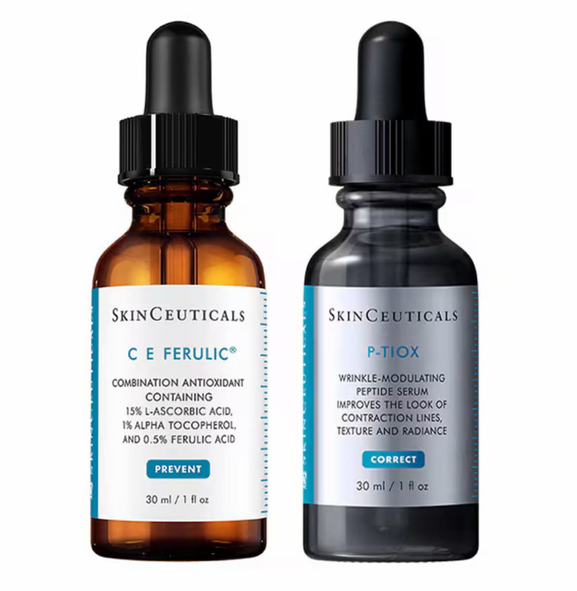 SkinCeuticals C E Ferulic and P-TIOX serums