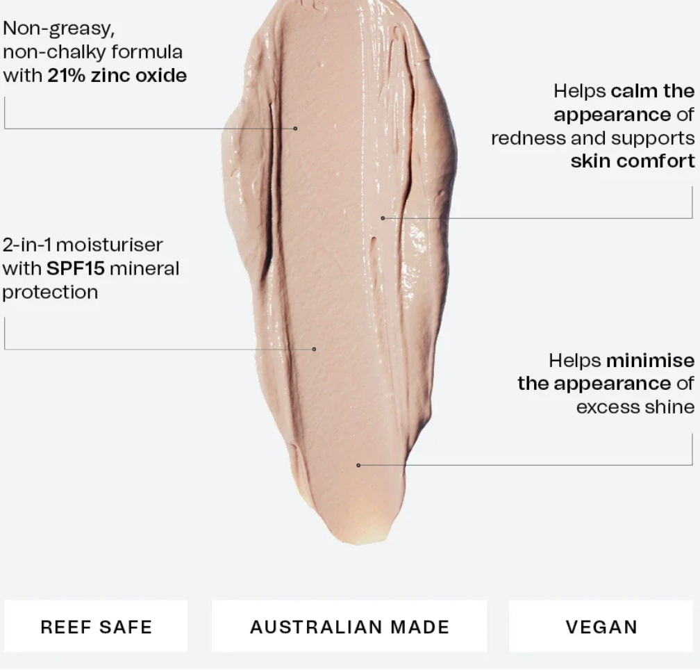 Synergie Skin UberZinc 50ml reef safe vegan Australian made mineral sunscreen and moisturiser Australia
