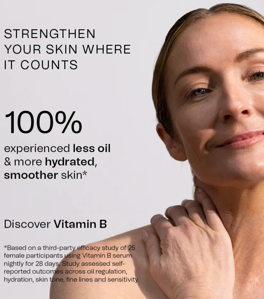 Synergie Skin Vitamin B Serum - 100% experienced less oil and more hydrated smoother skin niacinamide Australia