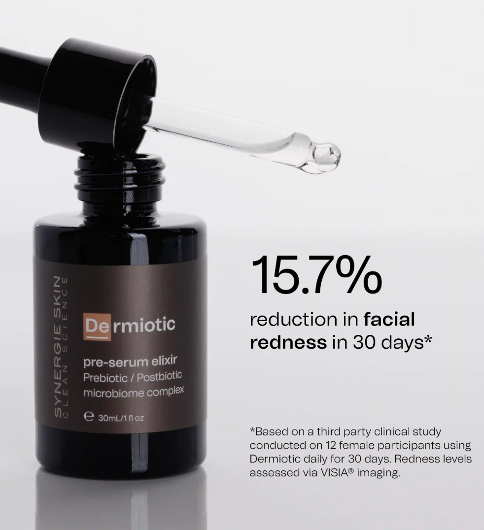 Synergie Skin Dermiotic 30ml - 15.7% reduction in facial redness in 30 days probiotic barrier serum Australia