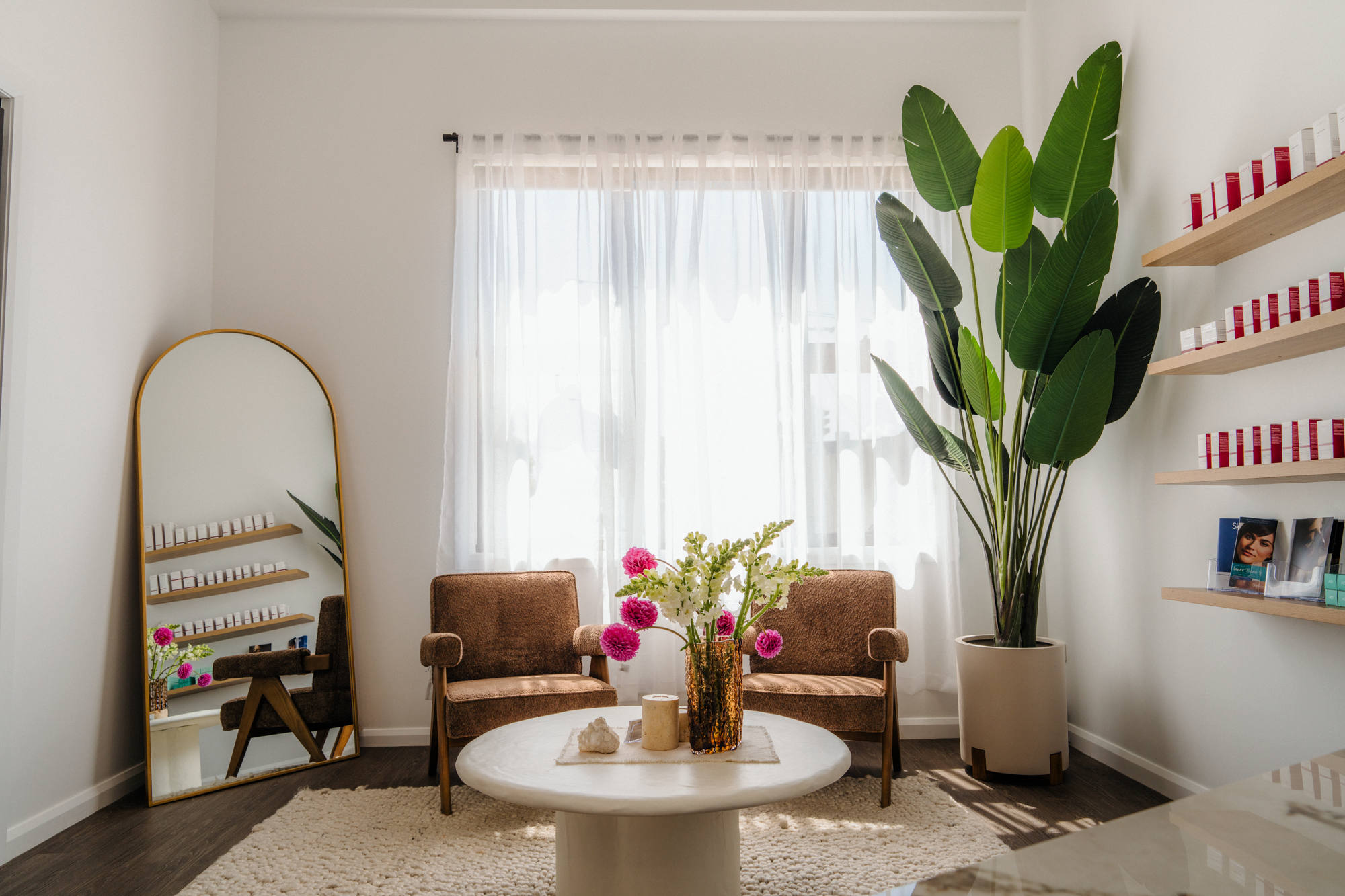 Adorned Aesthetics waiting area in clinic